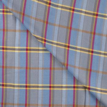 Preview: Viskose Twill Karo Blau